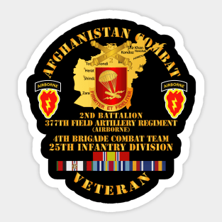 Afghanistan - Vet - 2nd Bn 377th Arty - 4th BCT 25th ID w AFGHAN SVC Sticker